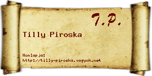 Tilly Piroska névjegykártya