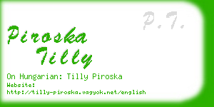 piroska tilly business card